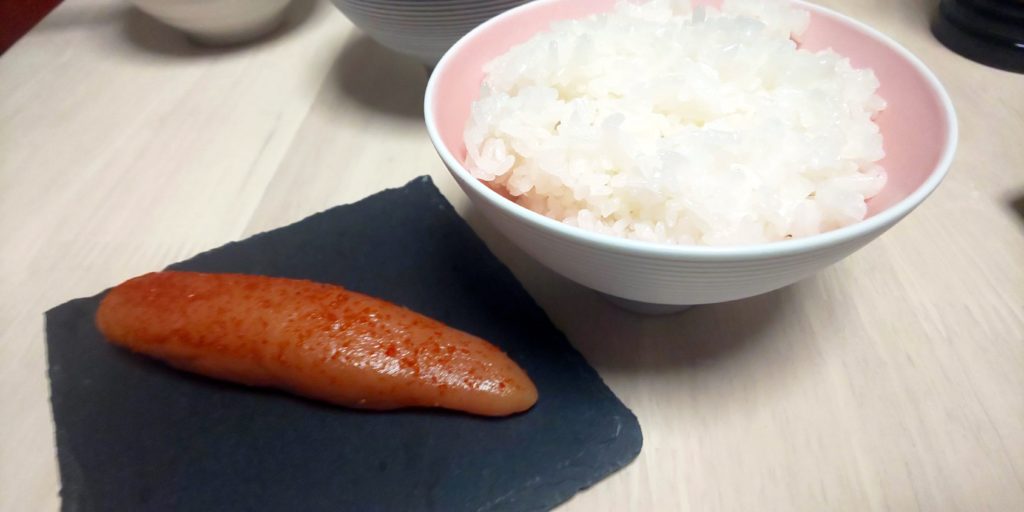 バルミューダで炊いたごはんと当選した明太子