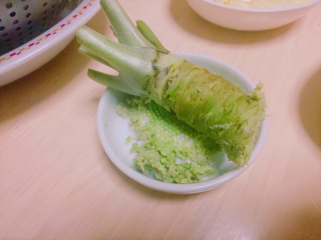 懸賞晩御飯(当選したわさび)